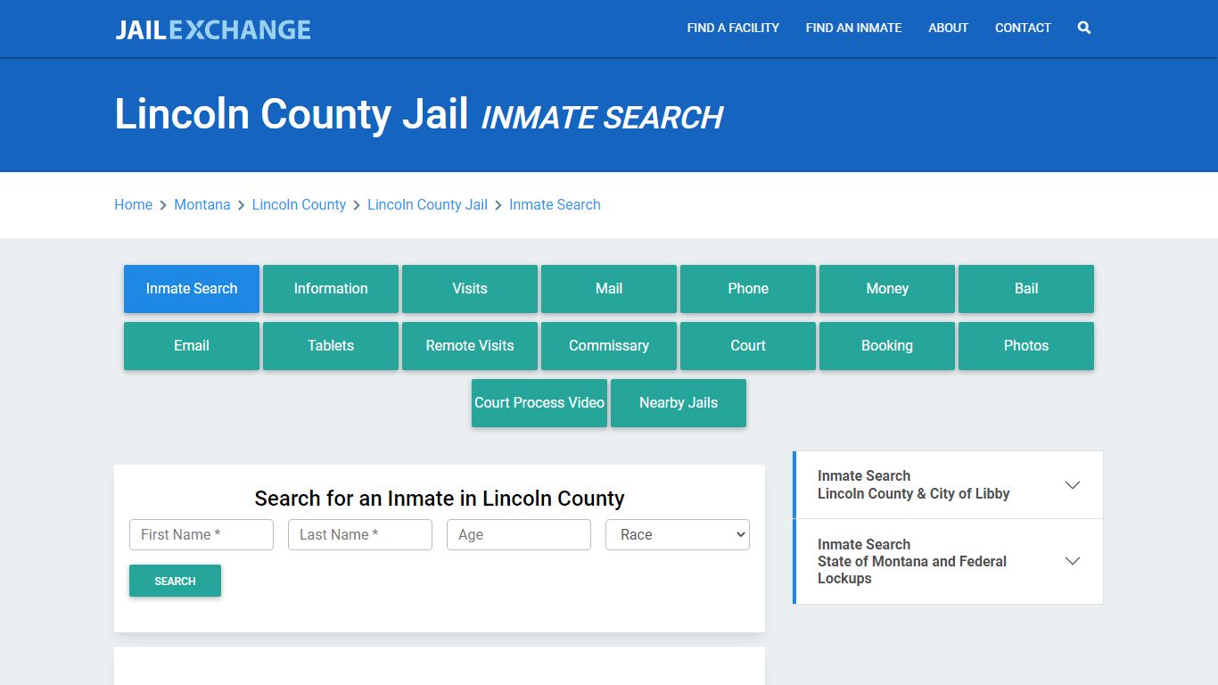 Lincoln County Jail, MT Inmate Search: Roster & Mugshots